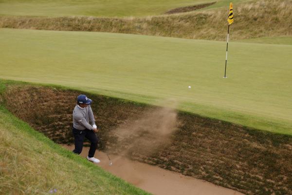 The infamous 8th hole at Royal Troon, the Postage Stamp