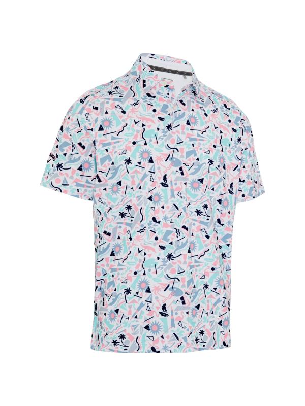 Callaway Mens Abstract Florida Novelty Print Golf Polo