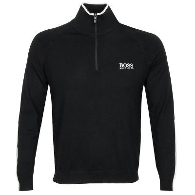 BOSS ZENNO ZIP NECK SWEATER