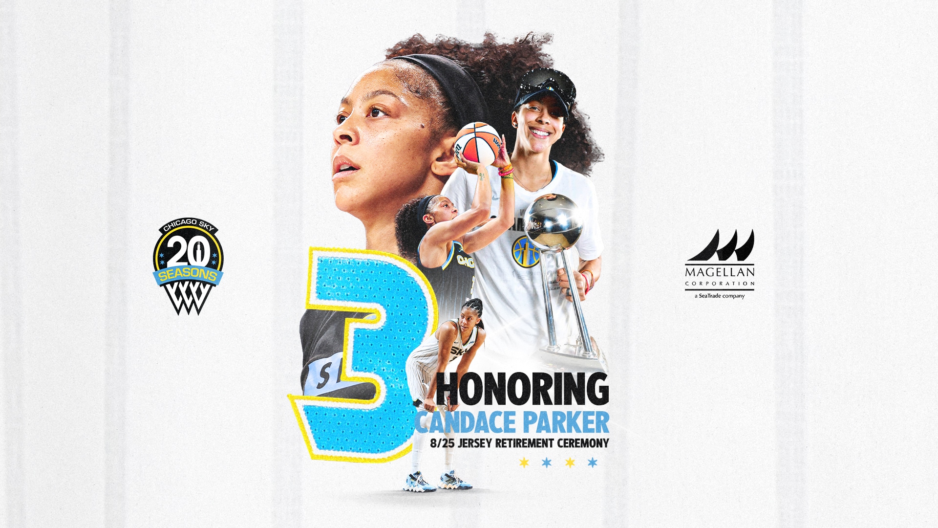 Sky to Retire Candace Parker’s No. 3 Jersey on August 25